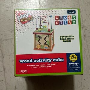 Brand New Wood Activity Cube